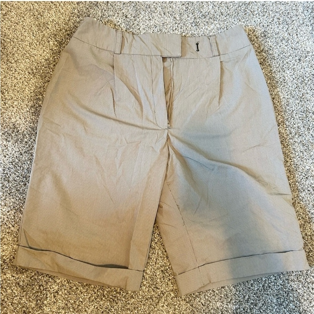 George brown college plaid knee length shorts